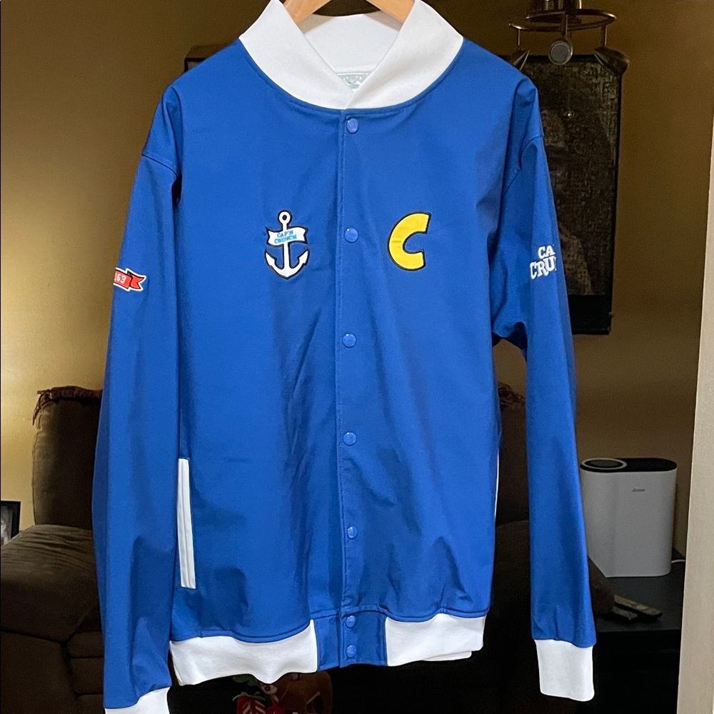 Captain Crunch Blue Varsity Jacket with Anchor Patch limited edition